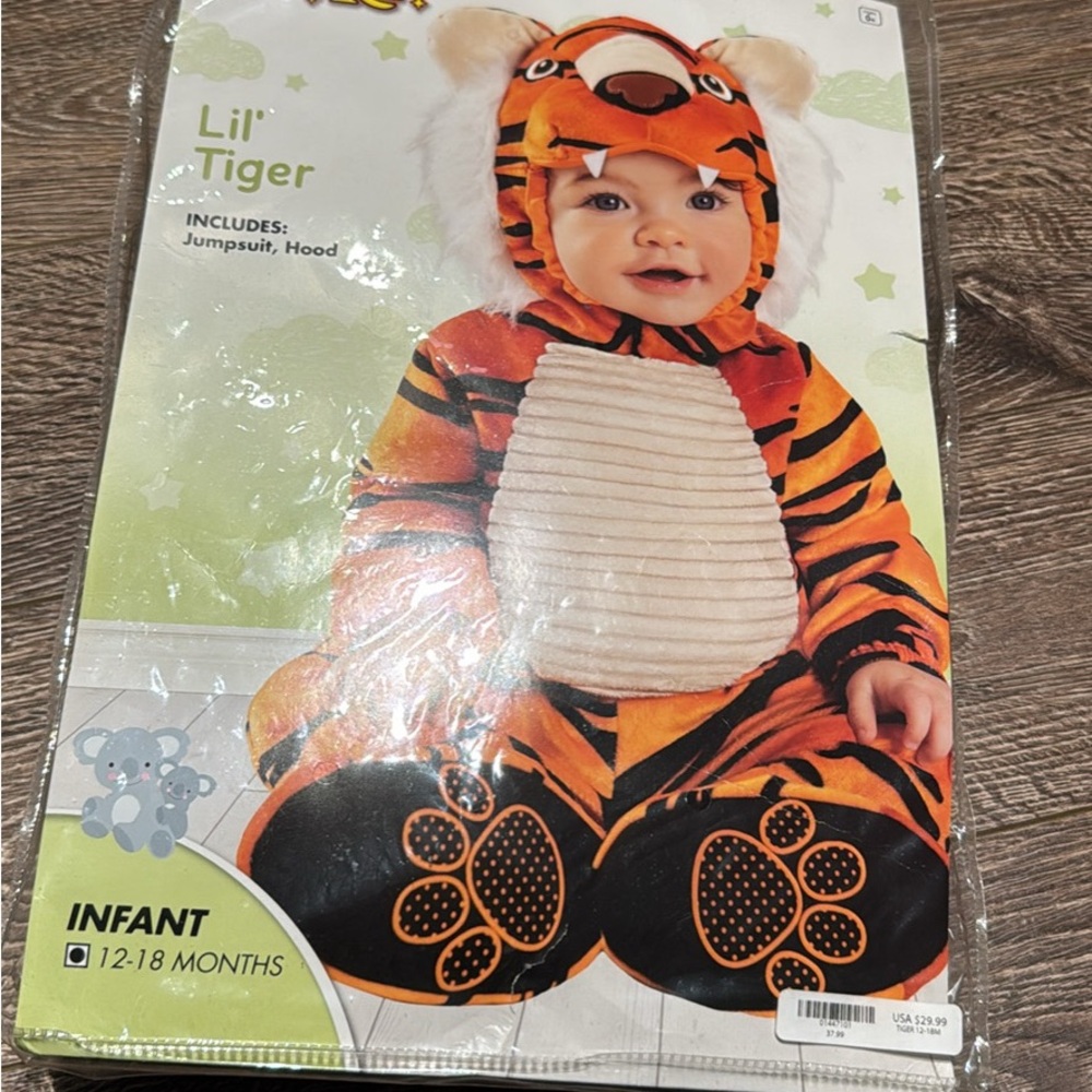 Infant Tiger Costume with Hood
